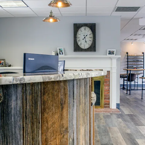 Avon Eye Care front desk and reception area