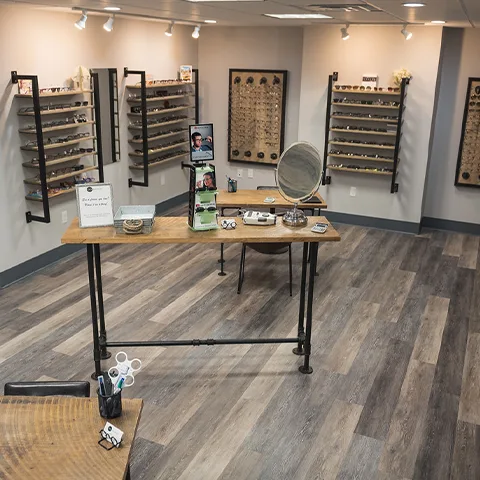 Avon Eye Care eyewear showroom with frame displays